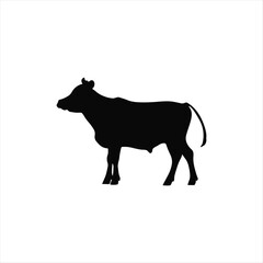 A cow silhouette vector art work