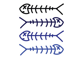 simple image of fish spine