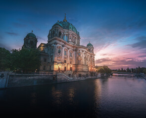 Fototapeta na wymiar Berlin Cathedral at sunset - Berlin, Germany
