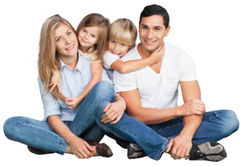 Beautiful smiling Lovely family on background