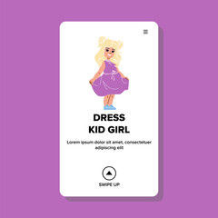 dress kid girl vector