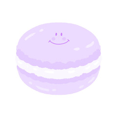 Cute macaron sweet dessert stationary sticker