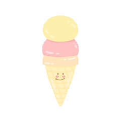 Cute ice cream sweet dessert stationary sticker