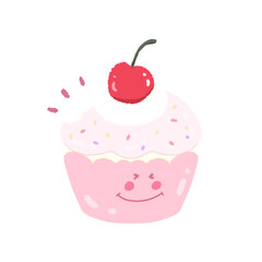 Cute cupcake sweet dessert stationary sticker