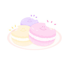 Cute macaron sweet dessert stationary sticker