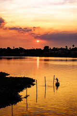 Obraz premium Sunset on the lake