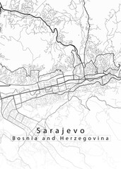 Sarajevo Bosnia and Herzegovina City Map