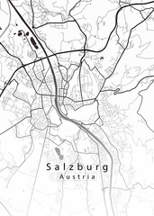 Salzburg Austria City Map