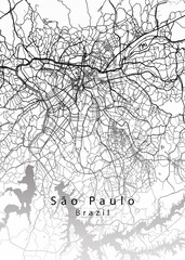 Sao Paulo Brazil City Map