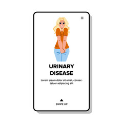 urinary disease woman vector
