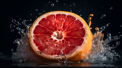 Fototapeta na wymiar orange in water