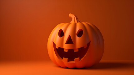 halloween pumpkin on a black background