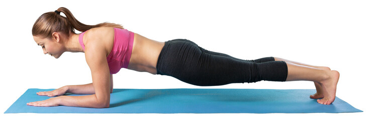 young woman exercising
