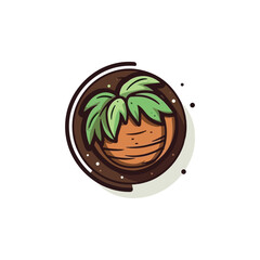 coconut simple modern vector logo