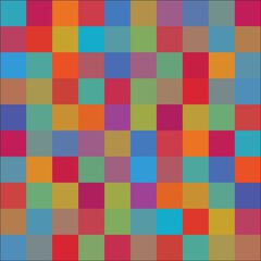 Pixel Art Squares Bright Colors