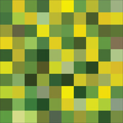Pixel Art Squares Yellow Flowers