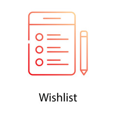 Wishlist icon. Suitable for Web Page, Mobile App, UI, UX and GUI design