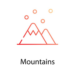 Mountains icon. Suitable for Web Page, Mobile App, UI, UX and GUI design