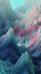 A dreamy abstract background of misty mountains