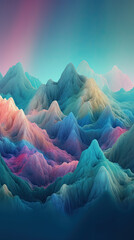 A dreamy abstract background of misty mountains