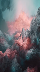 A dreamy abstract background of misty mountains