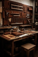 Leatherworking Workshop Design, generative artificial intelligence