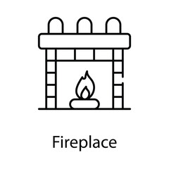 Fireplace icon. Suitable for Web Page, Mobile App, UI, UX and GUI design