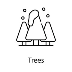 Obraz premium Trees icon. Suitable for Web Page, Mobile App, UI, UX and GUI design