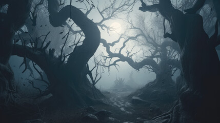 Fototapeta premium spooky halloween night