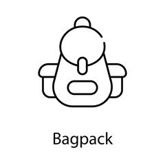 Bagpack icon. Suitable for Web Page, Mobile App, UI, UX and GUI design