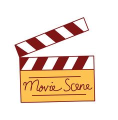 Naklejka premium clapper board element