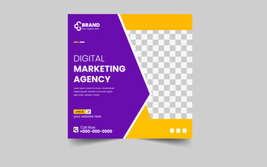 Digital marketing agency social media and post template