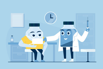 octors are giving vaccines against the coronavirus COVID-19