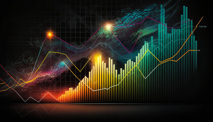 An intriguing data analysis diagram showcasing the impressive statistics of a successful startup - ai generated.