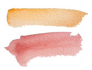 Contemporary artistic Brown abstractive watercolor spot isolated on a white background