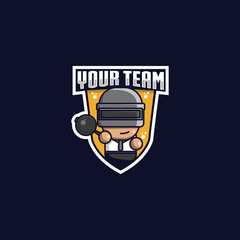 gaming logo illustration of a shield