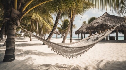 Summer vacation at a luxury beach resort. Generative AI