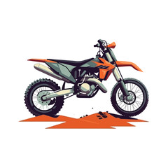 Obraz na płótnie Canvas Dirtbike motoracing simple modern vector