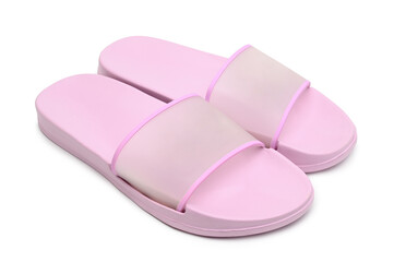 Pink rubber slippers