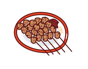 taichan satay illustration