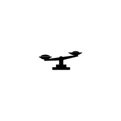  Mechanical scales balance icon isolated on white background 
