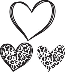 Leopard print heart, Valentine's Day