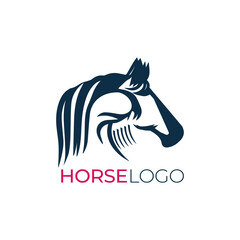 Minimalist horse head icon vector design