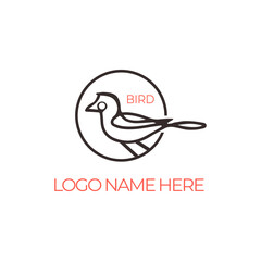 bird with a circle logo design on a background