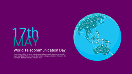 world telecommunication day banner template
