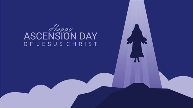 ascension day of jesus christ banner template