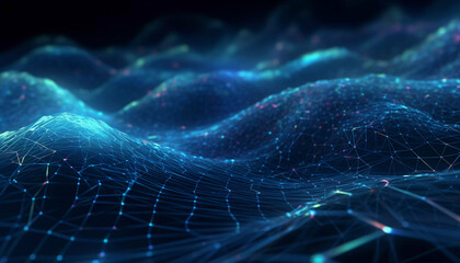 Digital background - digital, network, internet, AI, AGI, connections, cyber, future