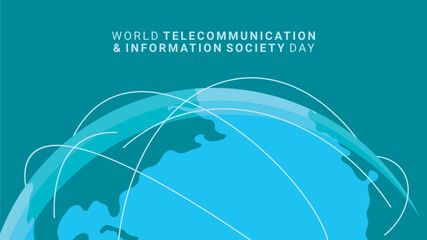 world telecommunication day and information society day banner template