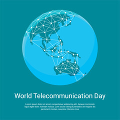 world telecommunication day background template