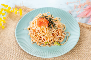 インスタント麺のたらこ焼きそば